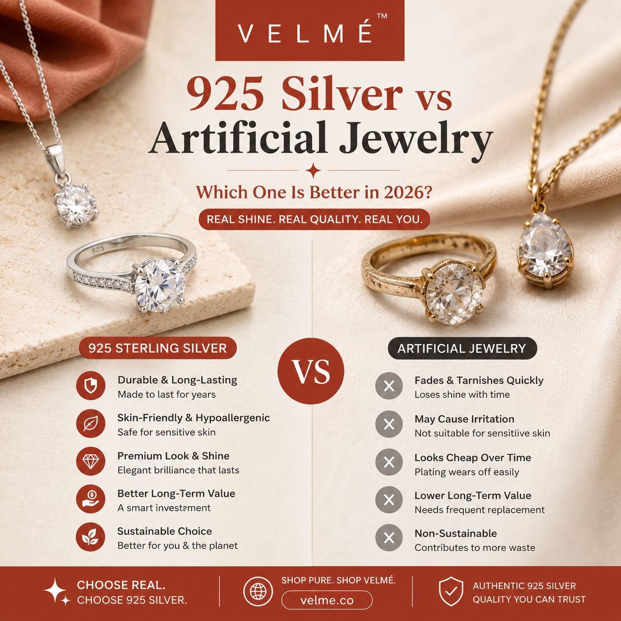 925 Silver vs Artificial Jewelry: Which Wins in 2026