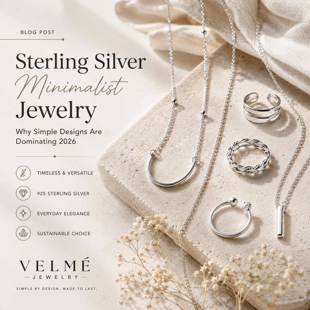 Sterling Silver Minimalist Jewelry Trends Dominating 2026
