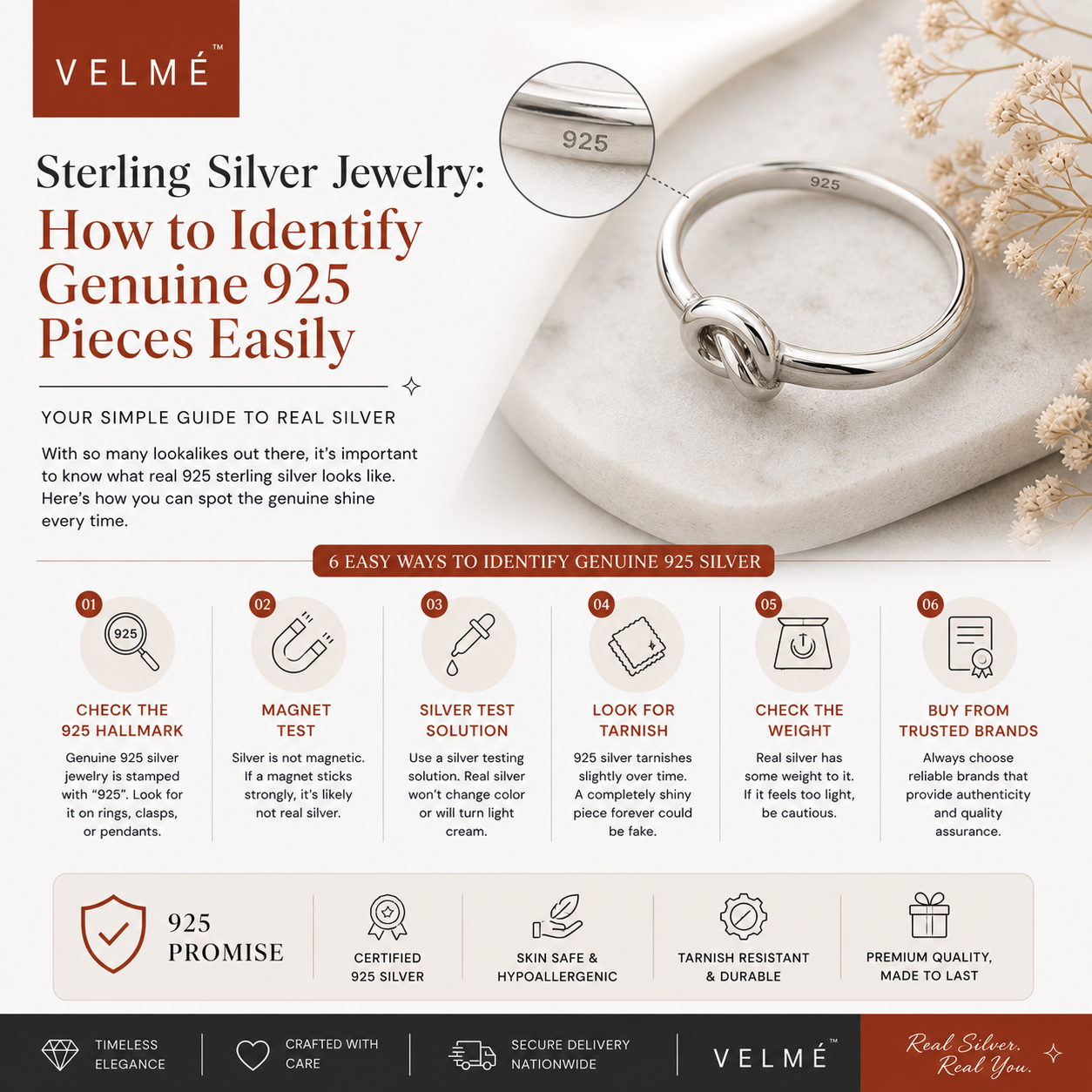 Sterling silver jewelry: How to Identify Genuine 925 Pieces Easily
