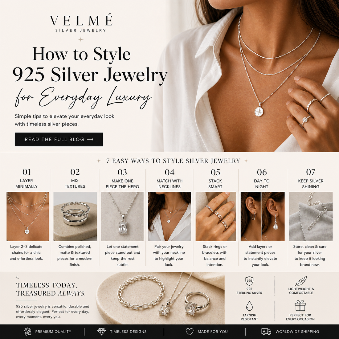 925 Silver Jewelry Styling Tips for Daily Elegance
