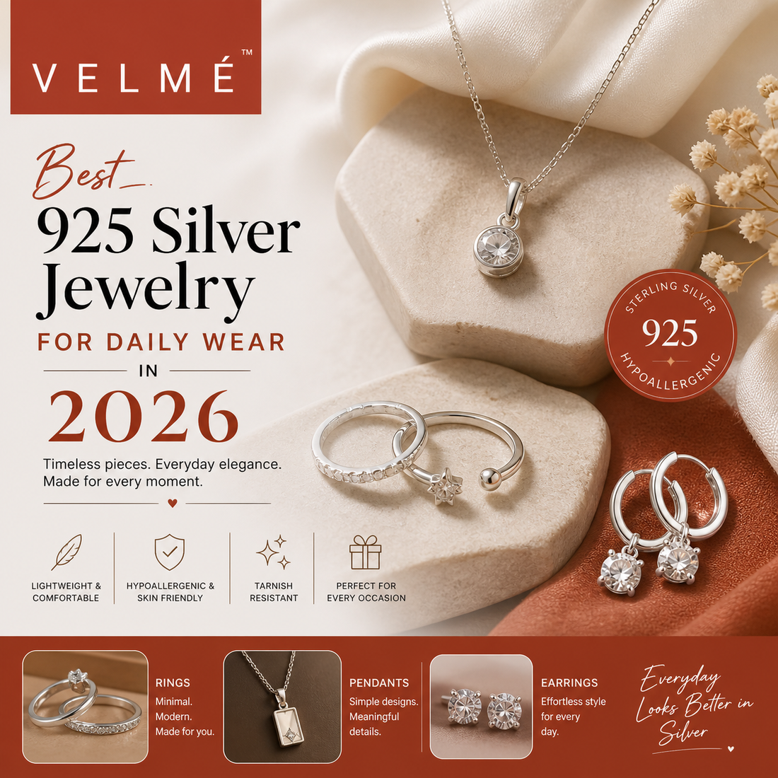 Best 925 Sterling Silver Jewelry for Everyday Wear 2026
