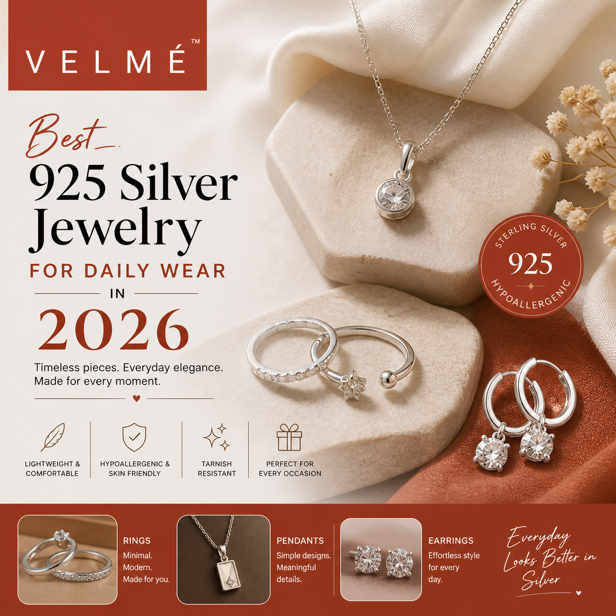 Best 925 Sterling Silver Jewelry for Everyday Wear 2026