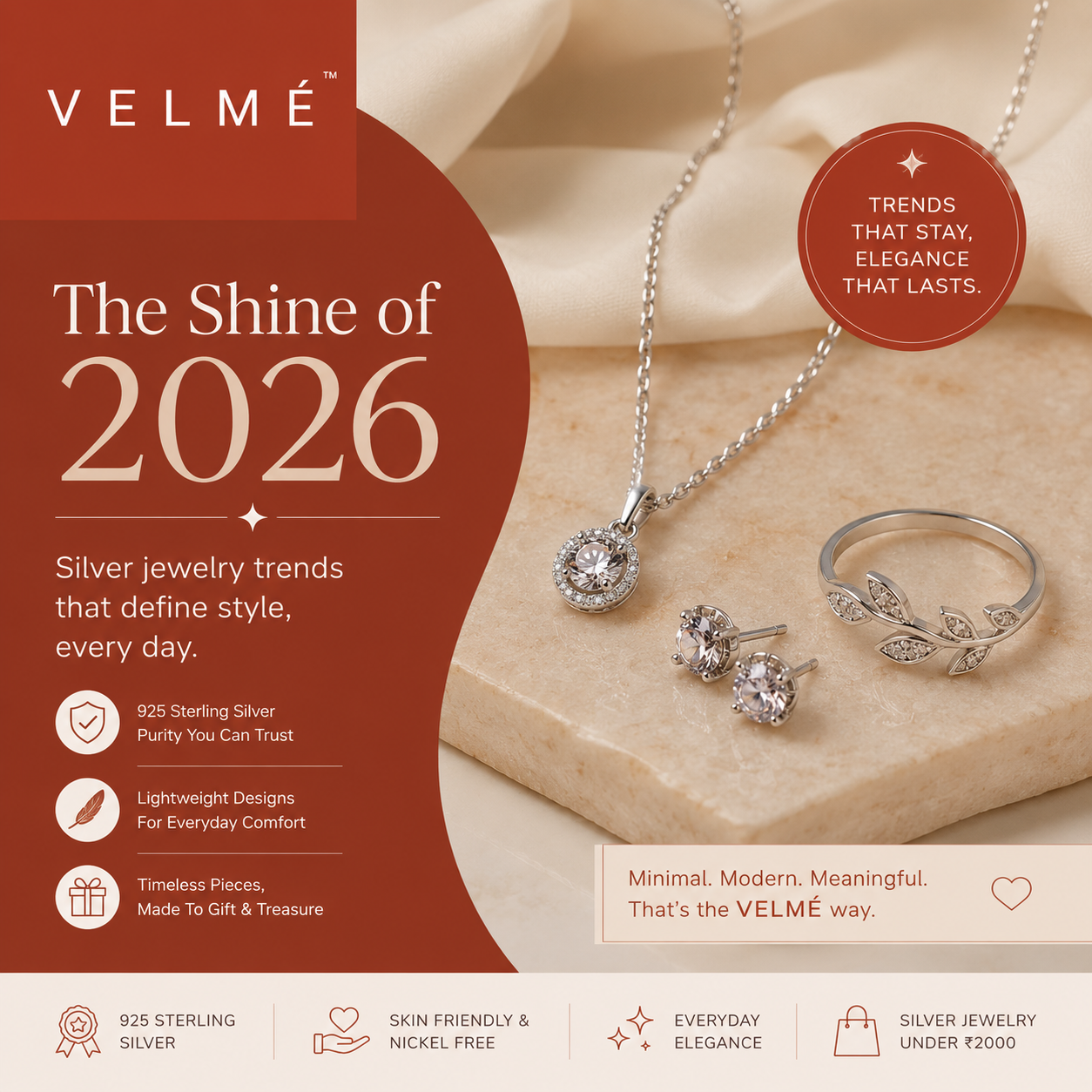 925 Sterling Silver Jewelry Trends 2026 Fashion Guide - VELMÉ™ | Fine Silver Jewelry