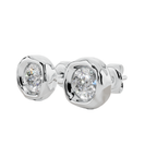 Classic Round Solitaire Fluide Earrings | Velmé