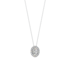 Halo Oval Pendant Necklace  | Velmé