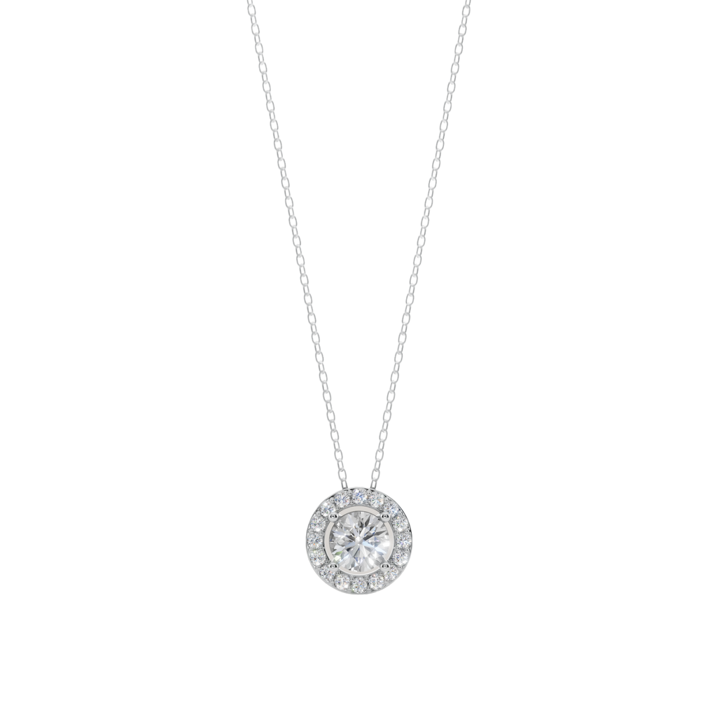 Halo Round Pendant Necklace | Velmé