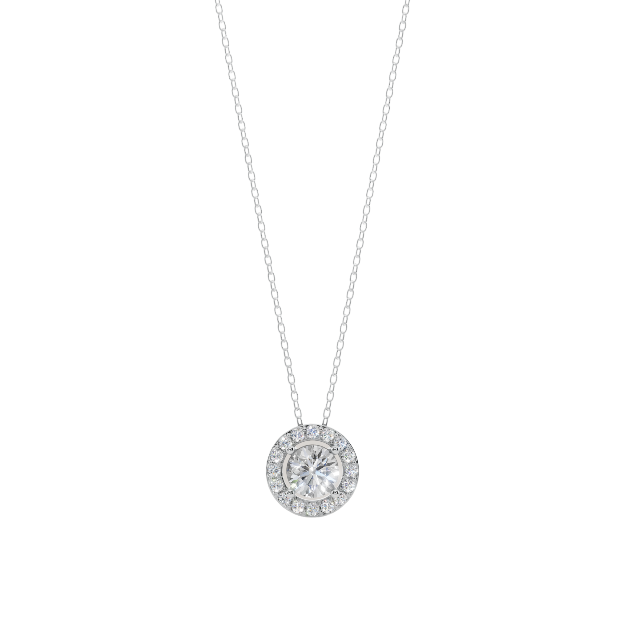 Halo Round Pendant Necklace | Velmé