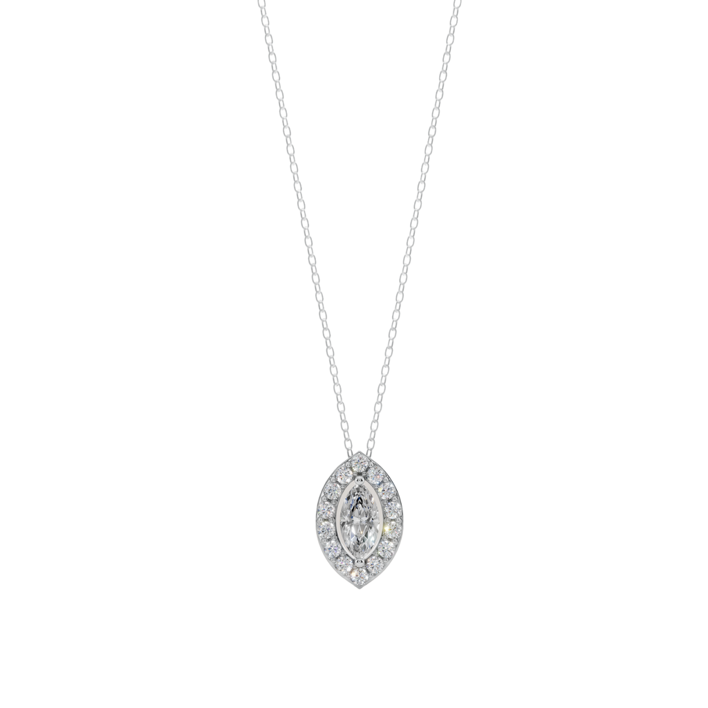 Halo Marquise Pendant Necklace | Velmé