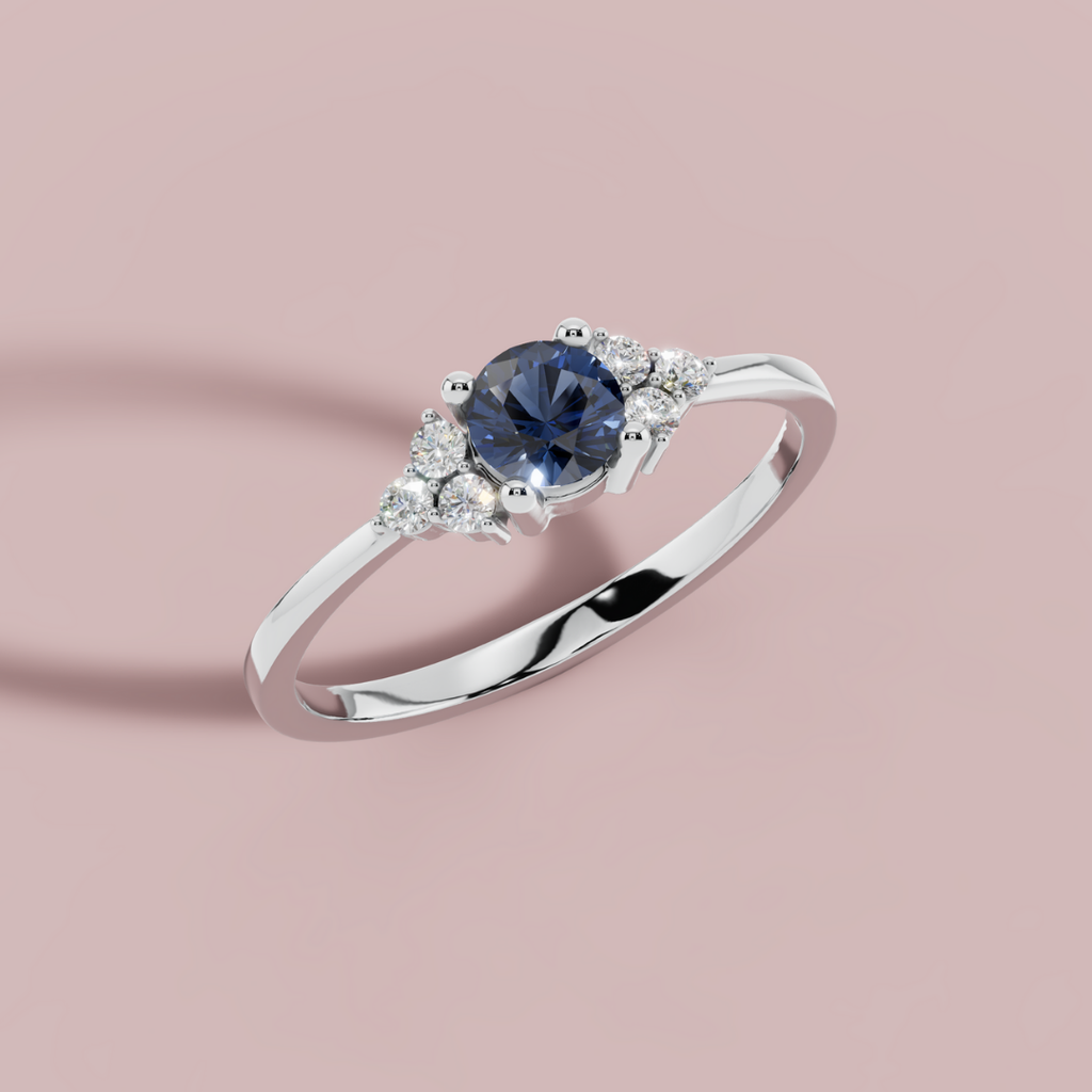 Blue Prism 925 Pure Silver Ring My Store