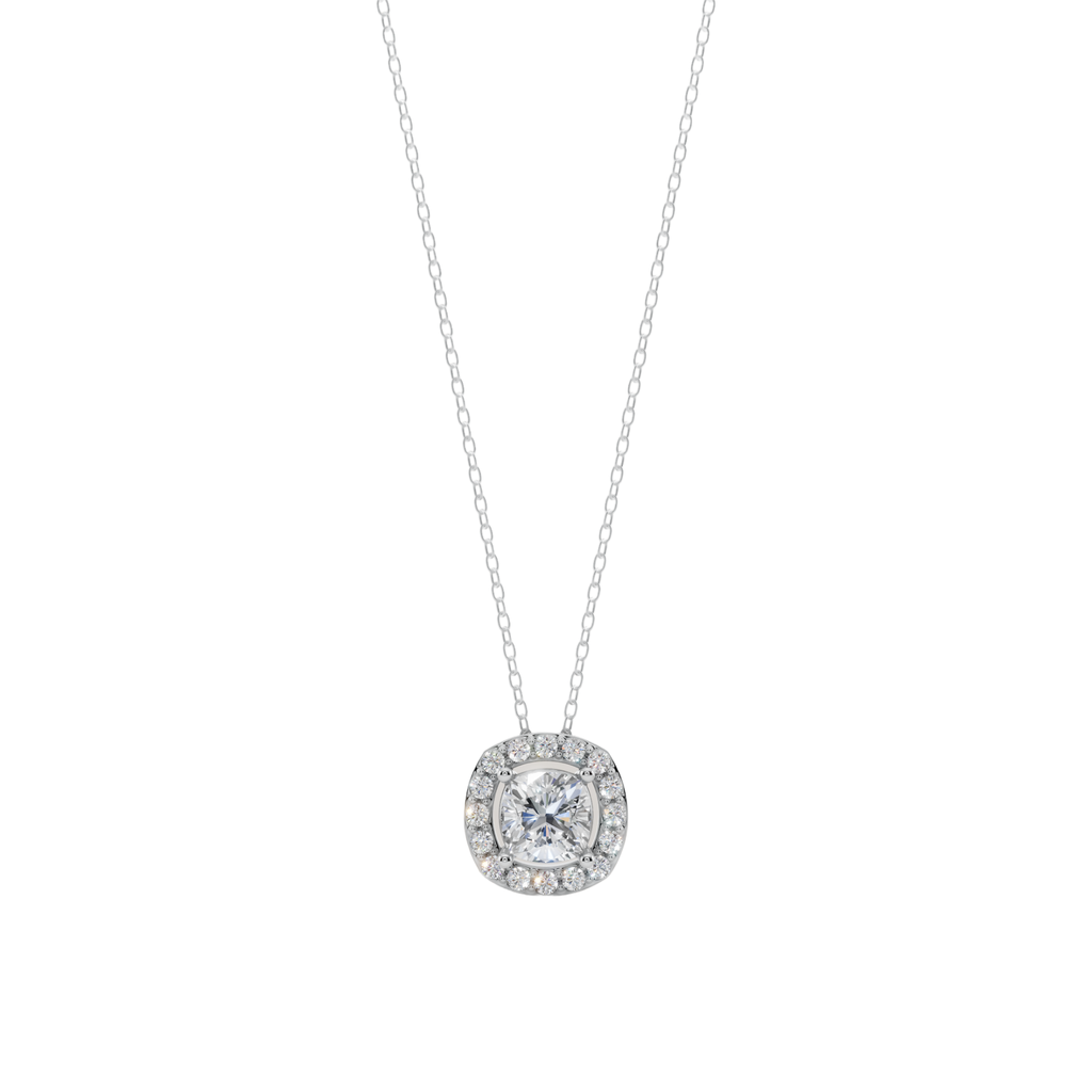 Halo Cushion Pendant Necklace| Velmé