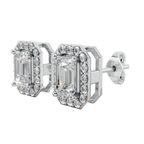 Classic Halo Solitaire Emerald Earrings | Velmé