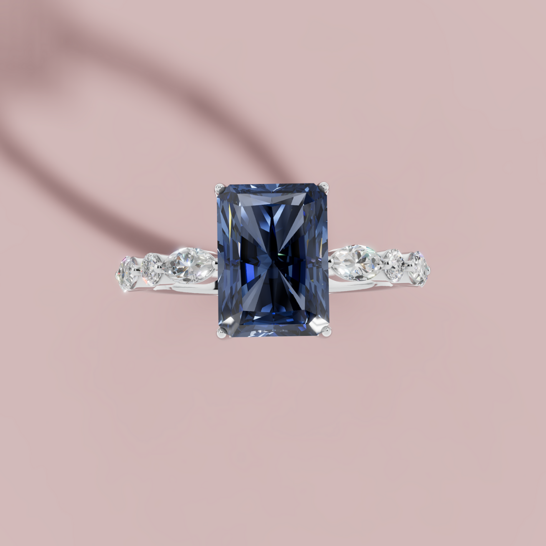 Blue Vertica 925 Pure Silver Ring My Store