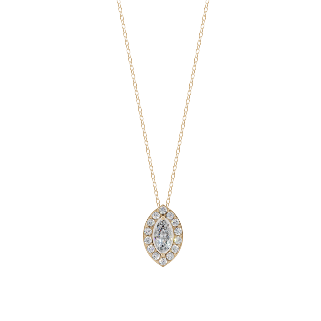 Halo Marquise Pendant Necklace | Velmé