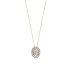 Halo Oval Pendant Necklace  | Velmé