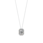 Halo Emerald Pendant Necklace | Velmé