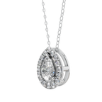 Halo Pear Pendant Necklace| Velmé
