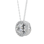 Halo Round Pendant Necklace | Velmé