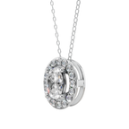 Halo Oval Pendant Necklace  | Velmé