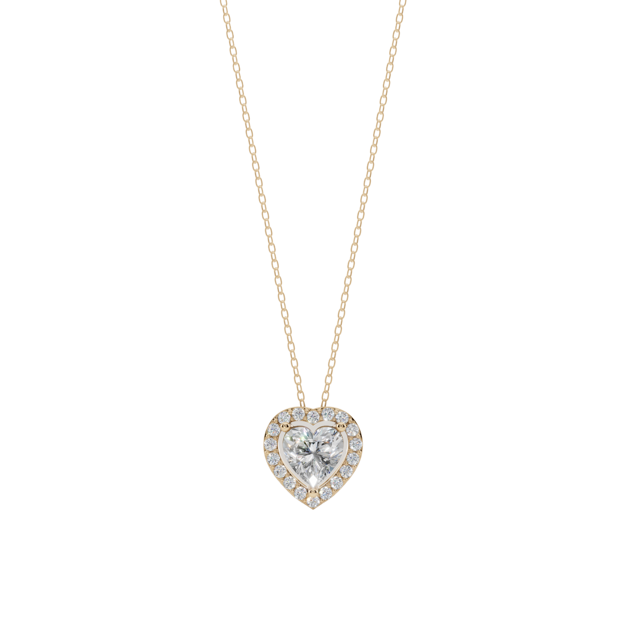 Halo Heart Pendant Necklace | Velmé