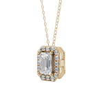 Halo Emerald Pendant Necklace | Velmé