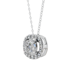 Halo Cushion Pendant Necklace| Velmé