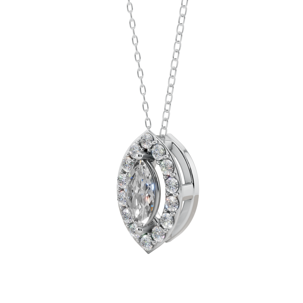 Halo Marquise Pendant Necklace | Velmé