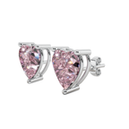 Blush Heart Solitaire Necklace Set | 925 Sterling Silver