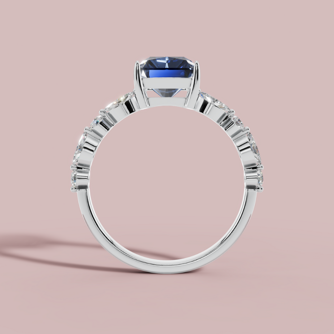 Blue Vertica 925 Pure Silver Ring My Store