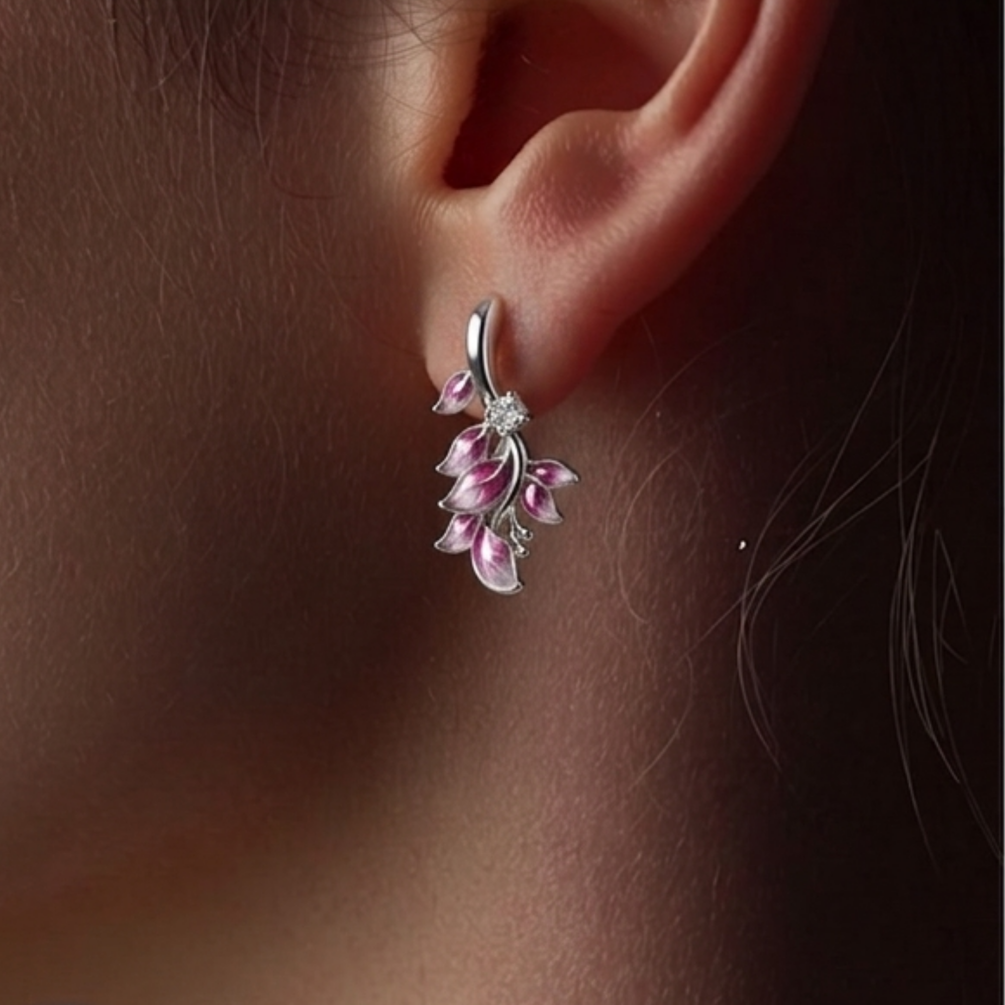 Cascading Petal Vines925 Silver Earrings | Velmé