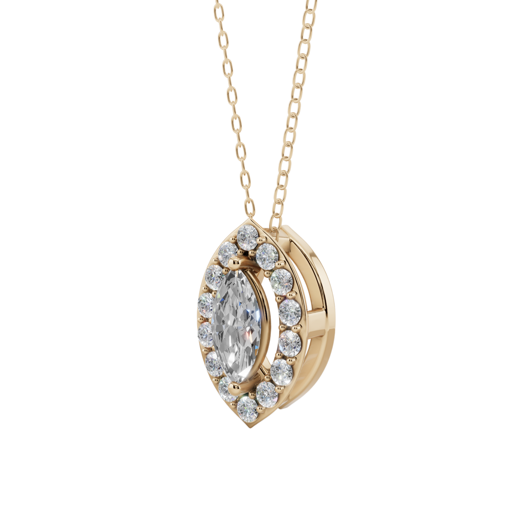 Halo Marquise Pendant Necklace | Velmé