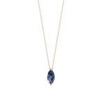 Blue Marquise Solitaire 925 Silver Necklace | Velmé