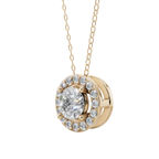 Halo Round Pendant Necklace | Velmé