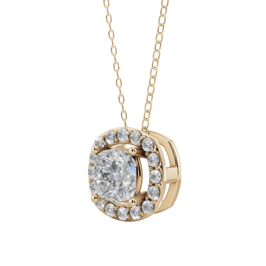 Halo Cushion Pendant Necklace| Velmé