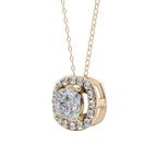 Halo Cushion Pendant Necklace| Velmé