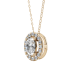Halo Oval Pendant Necklace  | Velmé
