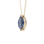 Blue Marquise Solitaire 925 Silver Necklace | Velmé