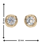 Classic Round Solitaire Fluide Earrings | Velmé