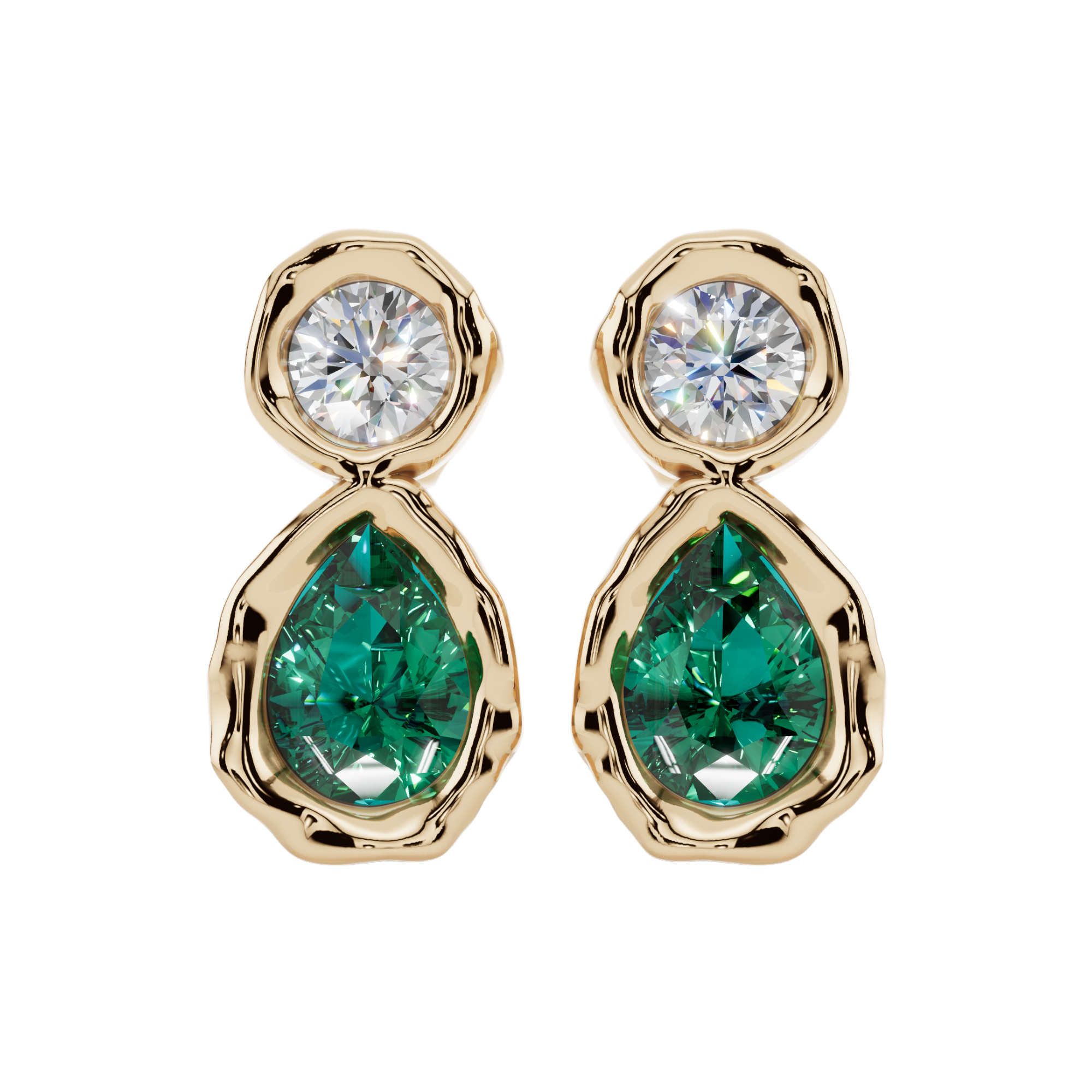 Emerald Orb earrings | Fluidé