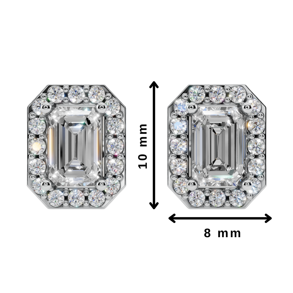 Classic Halo Solitaire Emerald Earrings | Velmé