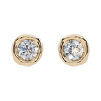 Classic Round Solitaire Fluide Earrings | Velmé