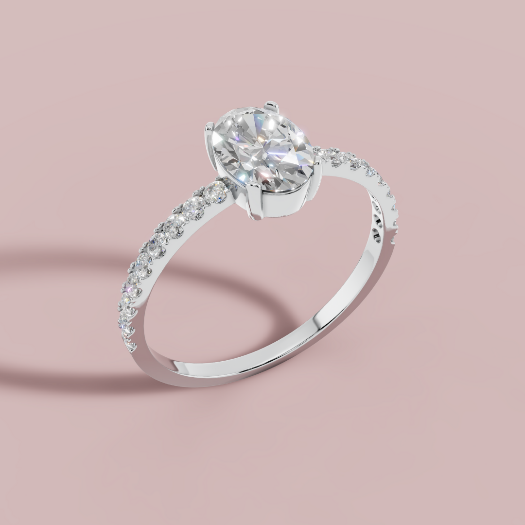 Aurielle Oval 925 Pure Silver Ring My Store