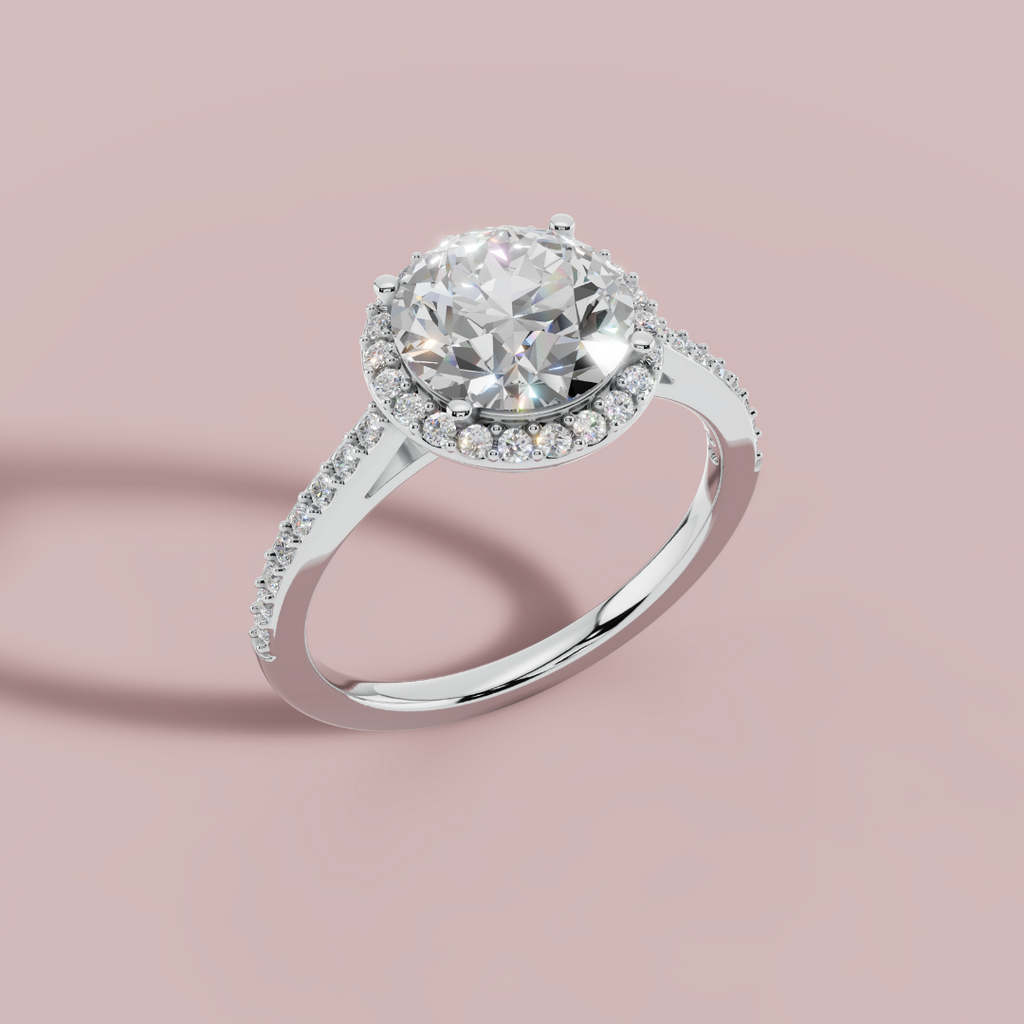 Aurielle Halo 925 Pure Silver Ring My Store