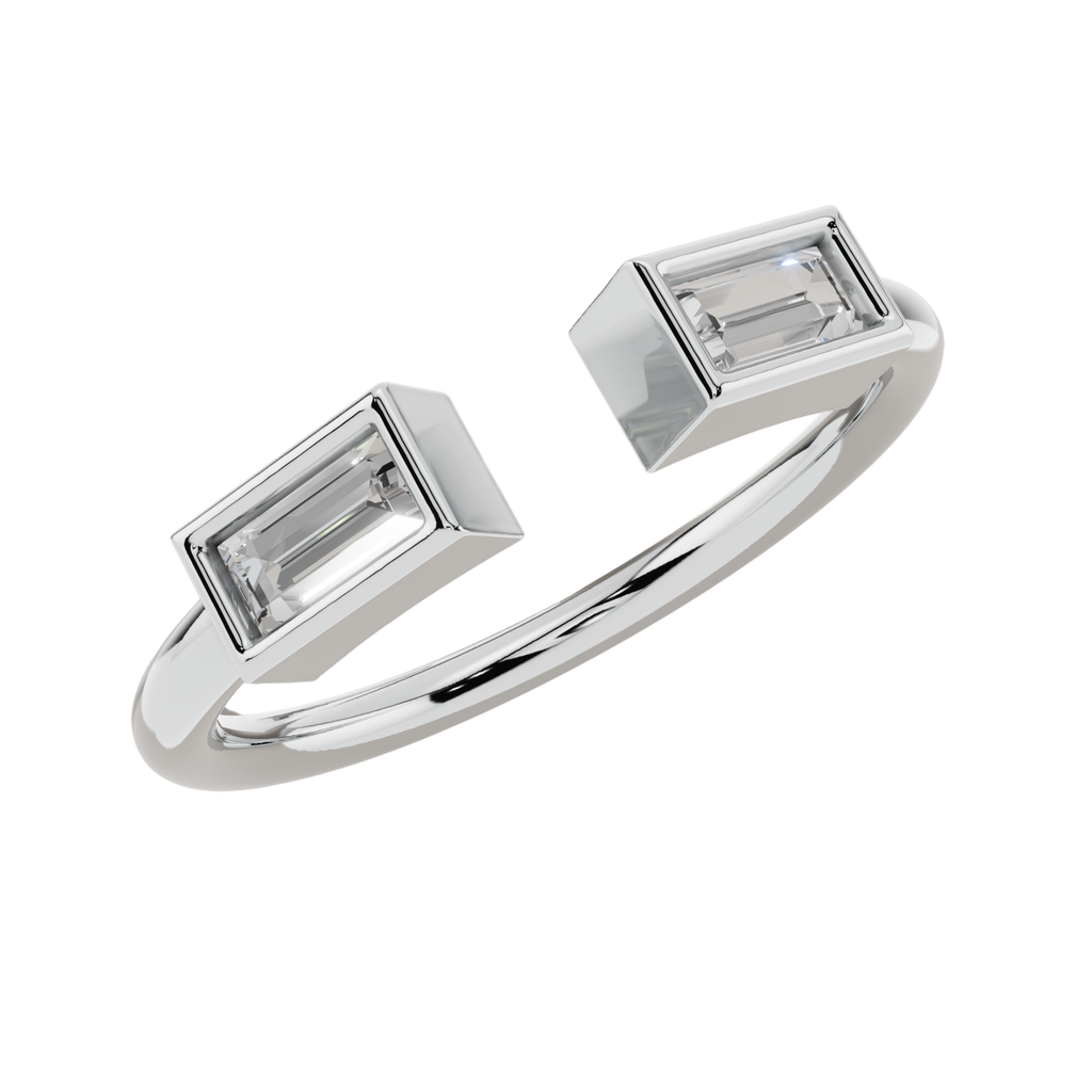 Vertex Open Light Ring | 925 Sterling Silver | Velmé