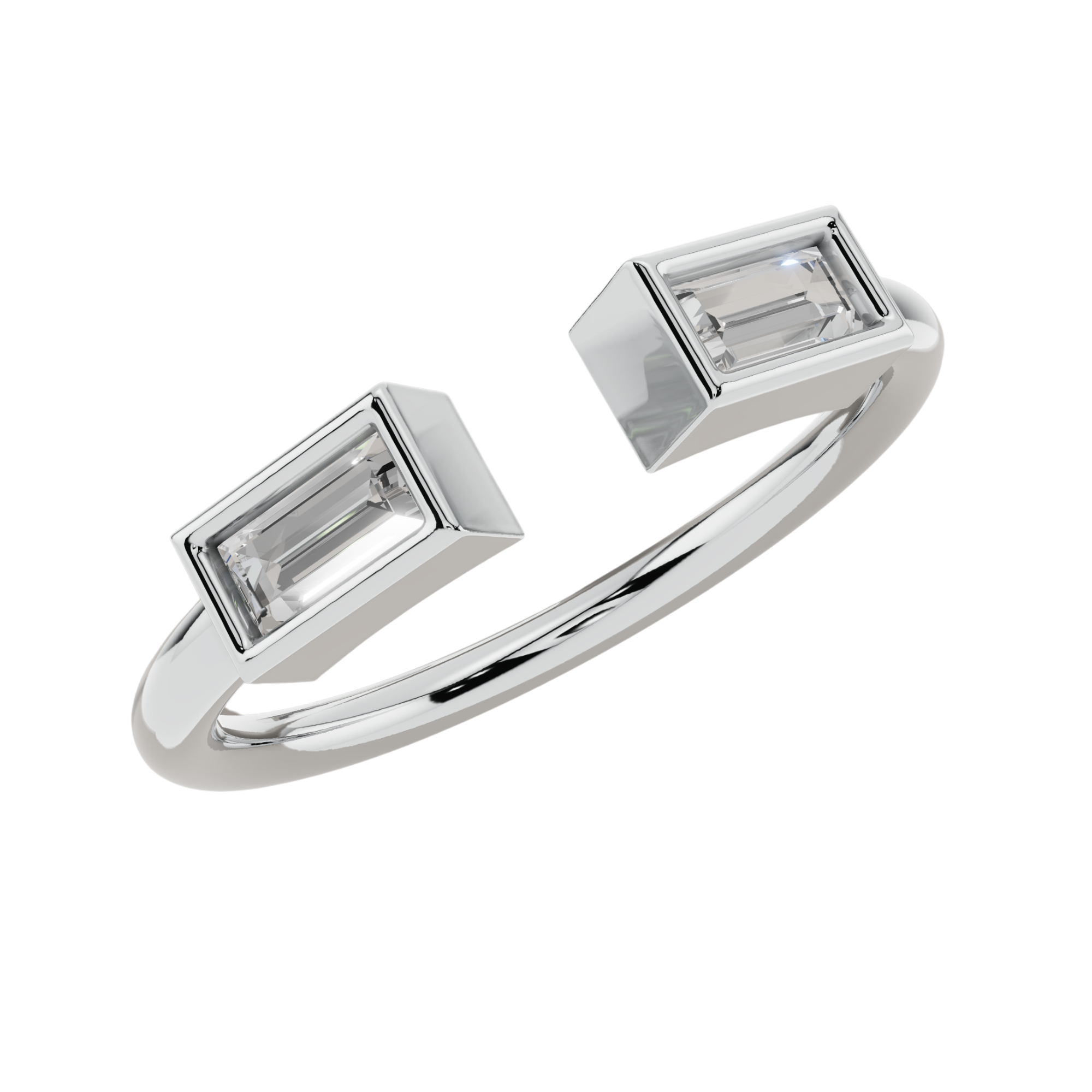 Vertex Open Light Ring | 925 Sterling Silver | Velmé