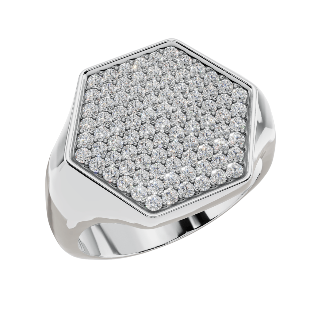 VELMÉ Éclat 925 Silver Men’s Pavé Ring | Velmé