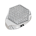VELMÉ Éclat 925 Silver Men’s Pavé Ring | Velmé