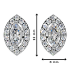 Classic Halo Solitaire Marquise Earrings | Velmé