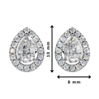 Classic Halo Solitaire Pear Earrings | Velmé