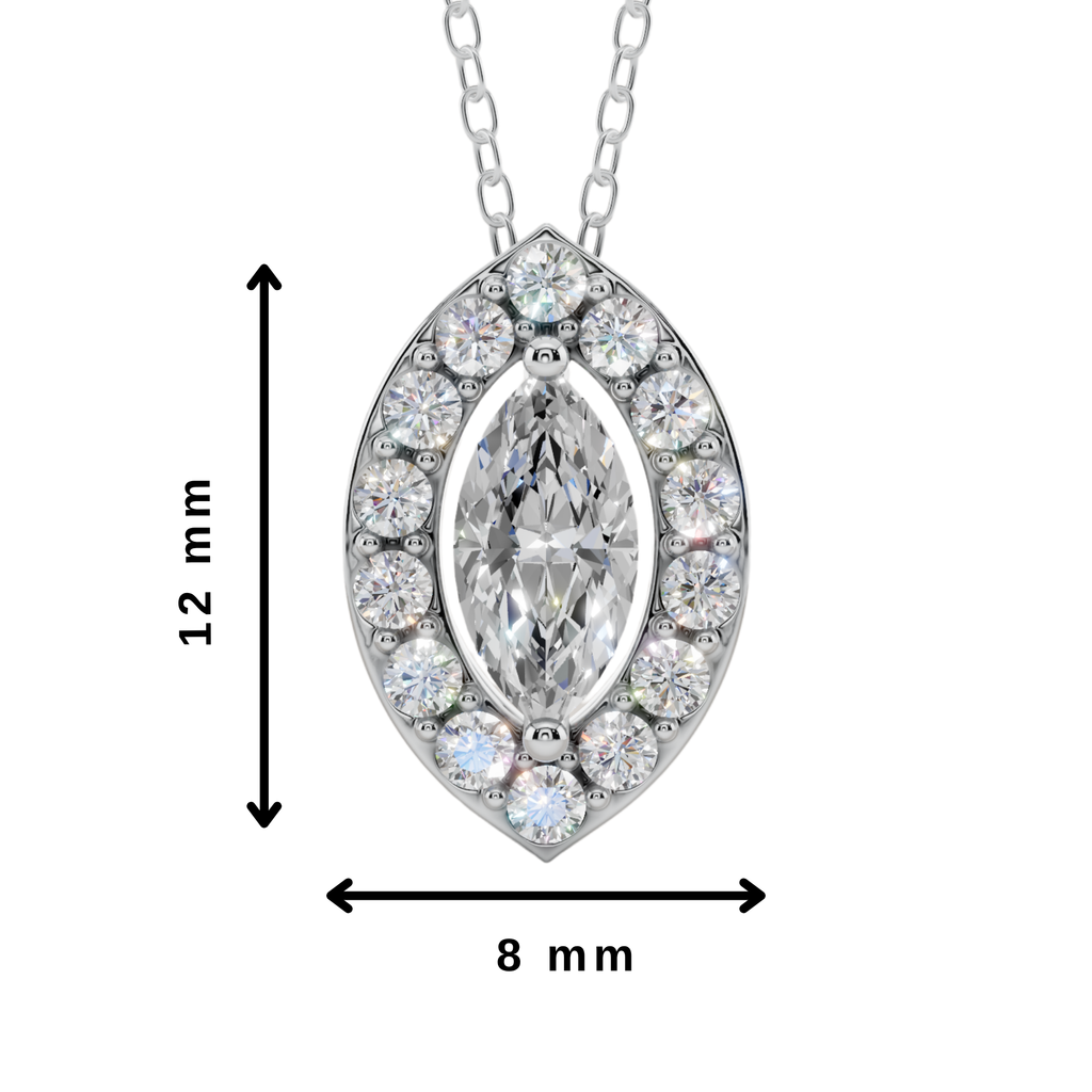Halo Marquise Pendant Necklace | Velmé