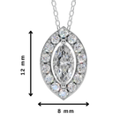Halo Marquise Pendant Necklace | Velmé